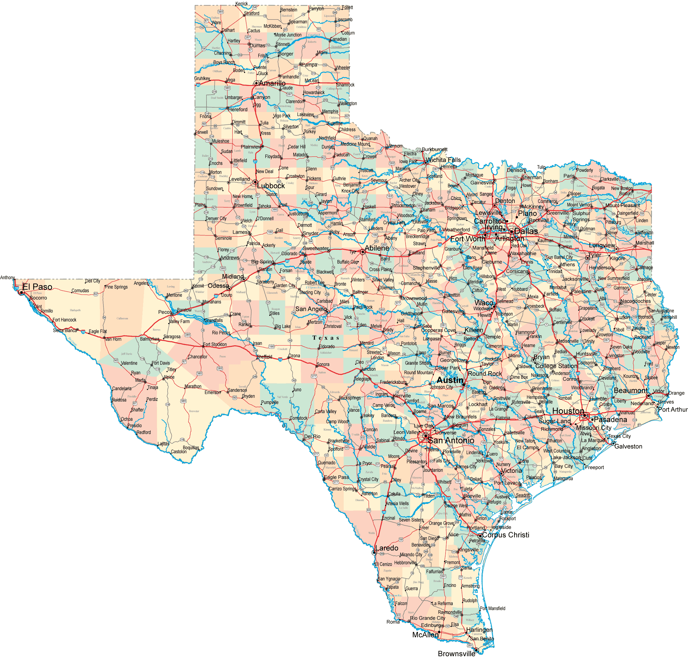 map texas simulacrum